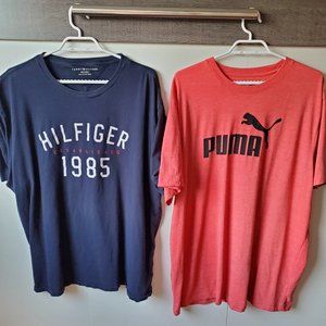 Two Men's XXL T-Shirts - Tommy Hilfiger and Puma